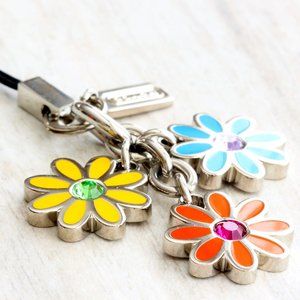 NWOT COACH #60139 3 Pave Daisy Flower Lanyard
